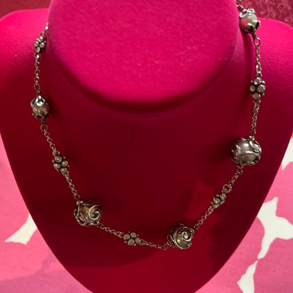 Brighton Pearl and Silver Necklace